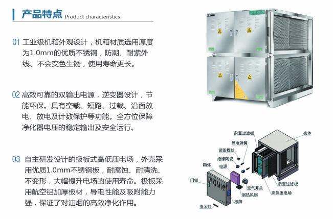 油（yóu）烟净化设备产品特点